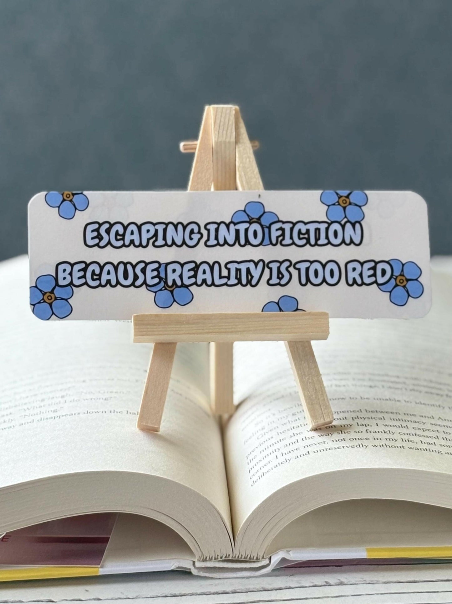 Bookmarks for Bookish Liberals Bundle - Blue Floral Bundle for Fiction Fans With Opinions