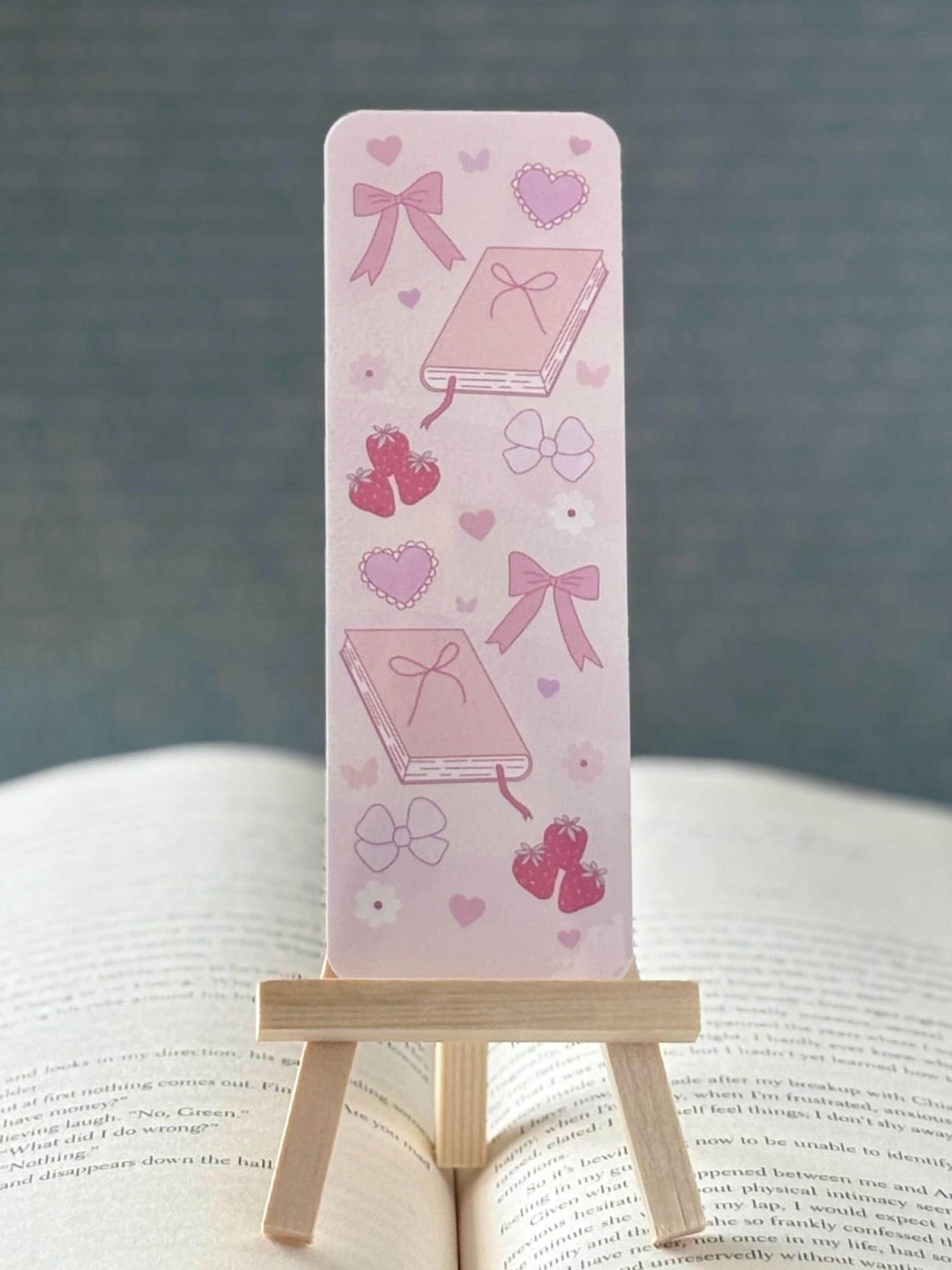 Coquette Bookmark Bundle - Sweet Reads, Soft Bows, & Strawberry Vibes