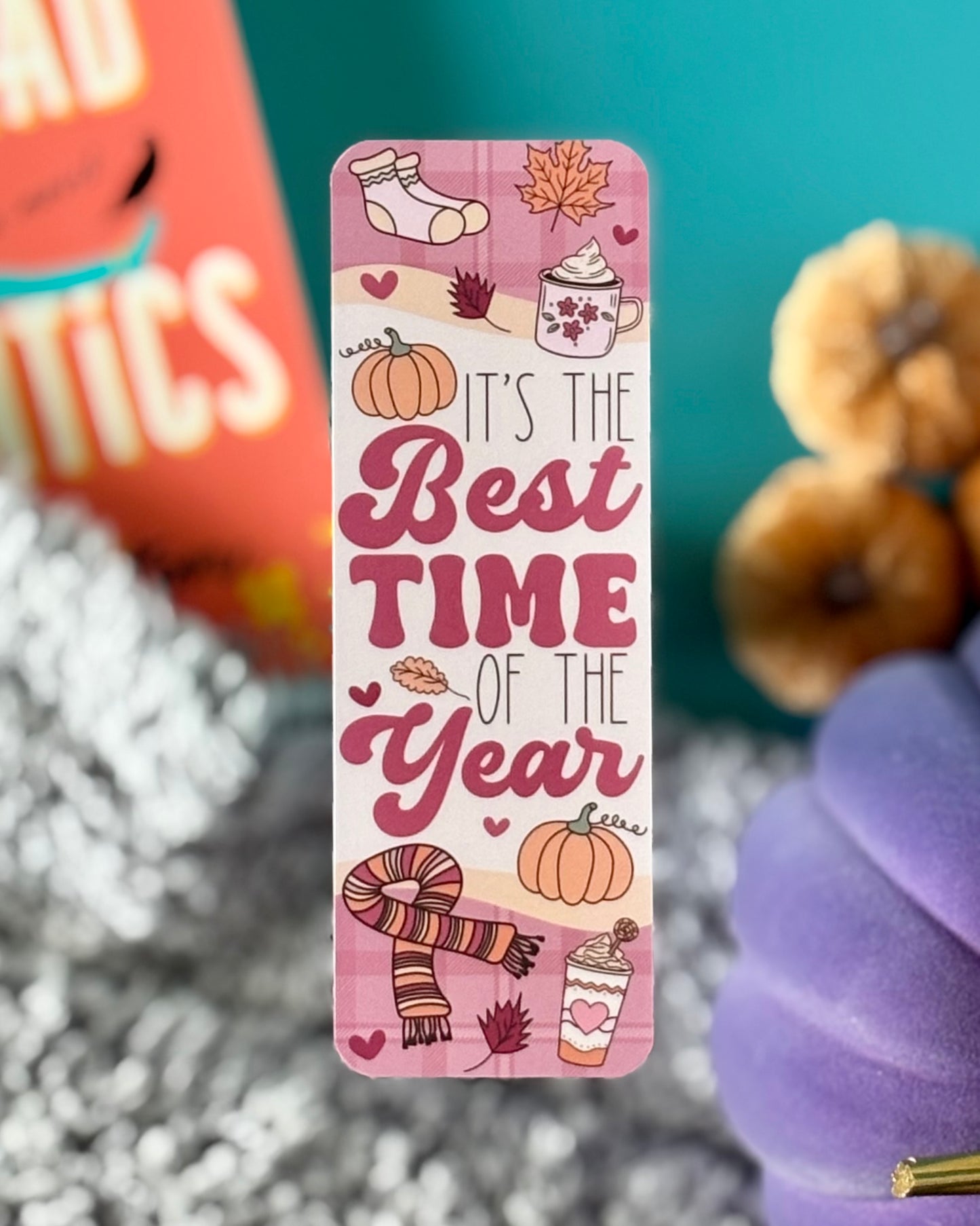 Cozy Autumn Bookmark Set - Pumpkin Spice & Bookish Vibes