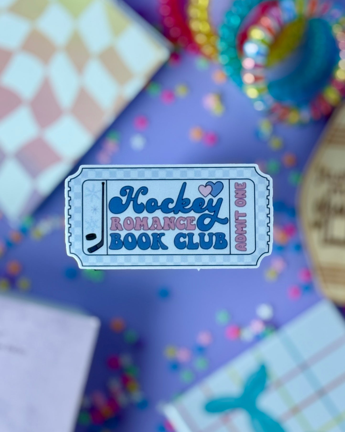 Sports Romance Book Club Ticket Sticker Bundle - 6 Retro Athletic Designs
