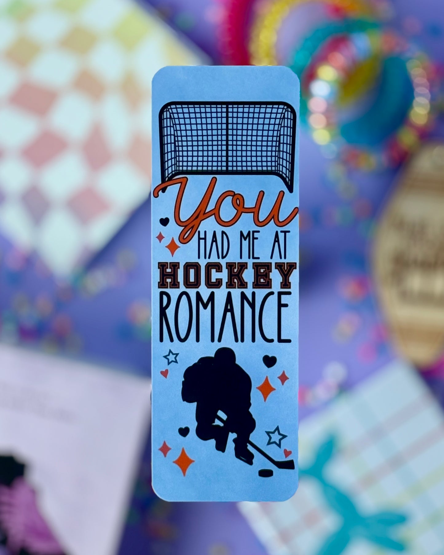 Hockey Romance Bookmark Bundle - 4 Retro Sports Romance Designs