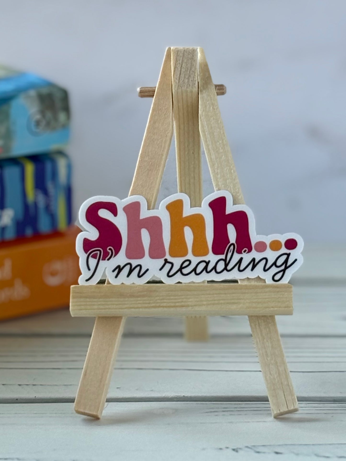 Shhh… I’m Reading Retro Vinyl Sticker
