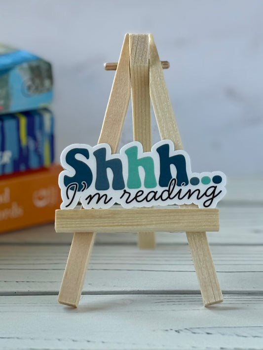 Shhh… I’m Reading Retro Vinyl Sticker