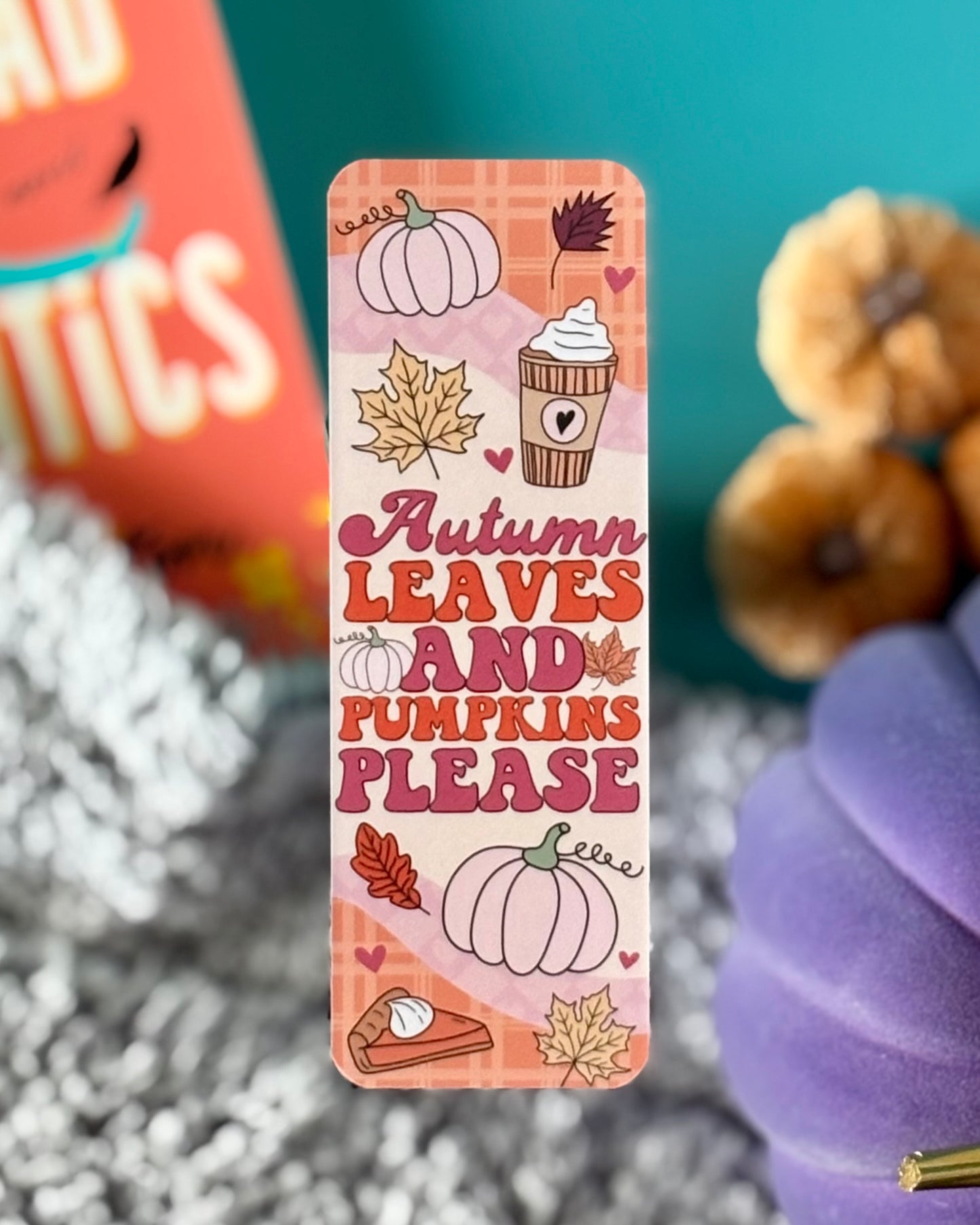 Cozy Autumn Bookmark Set - Pumpkin Spice & Bookish Vibes