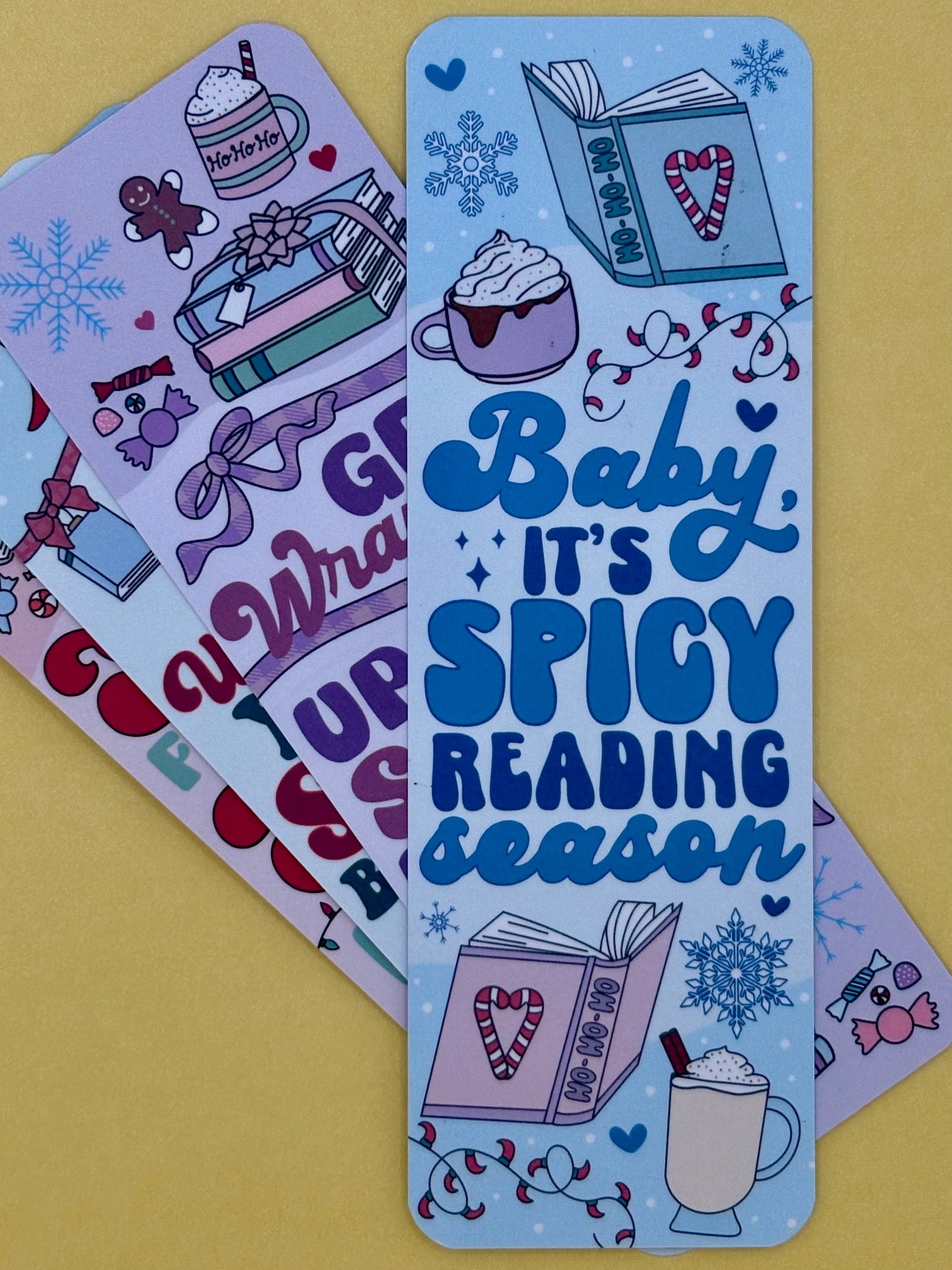 Spicy Bookish Christmas Bookmark Bundle - We Wish You A Spicy Bookmas
