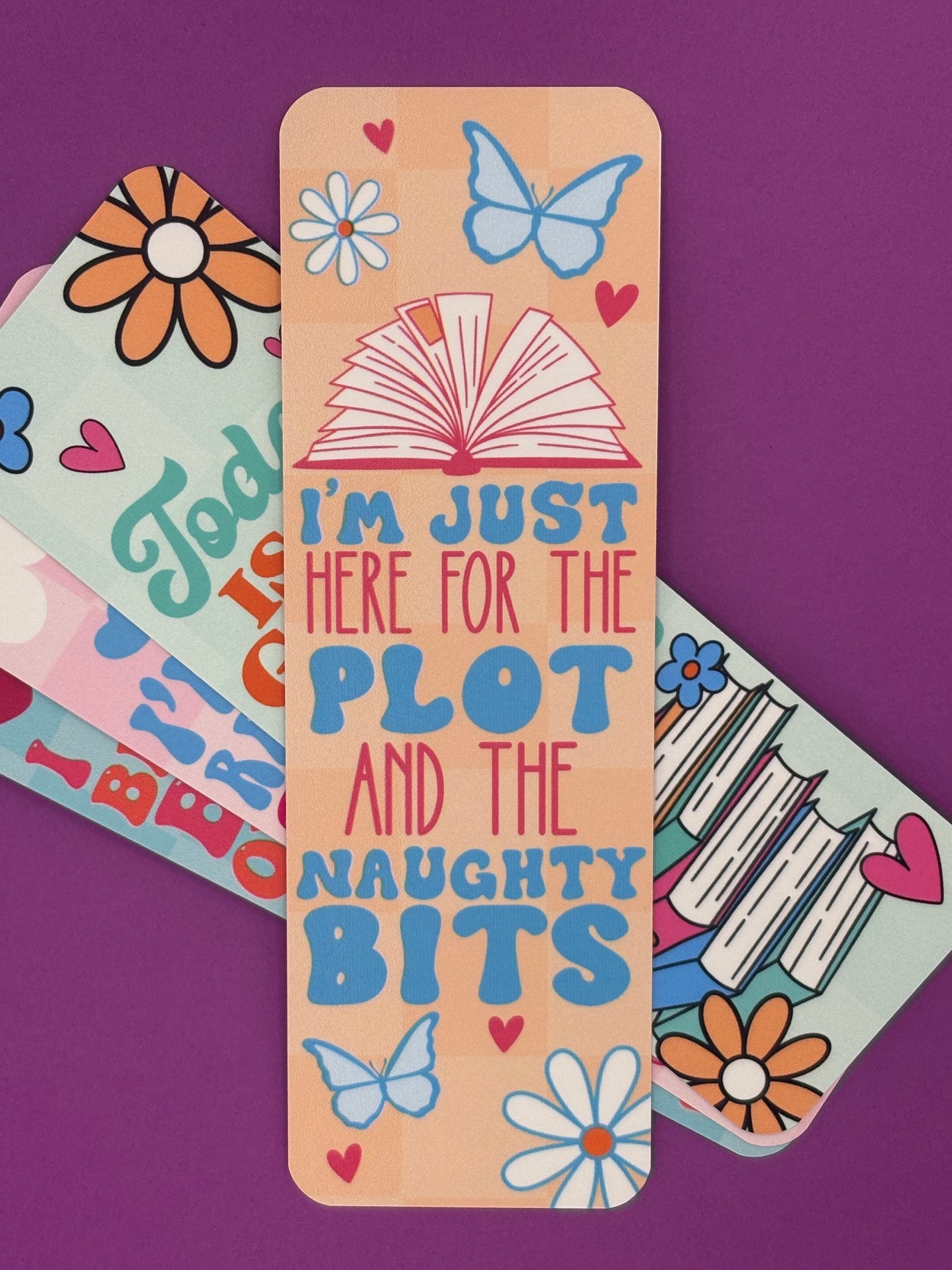 Spicy Romance Reader Bookmarks - Here For The Plot
