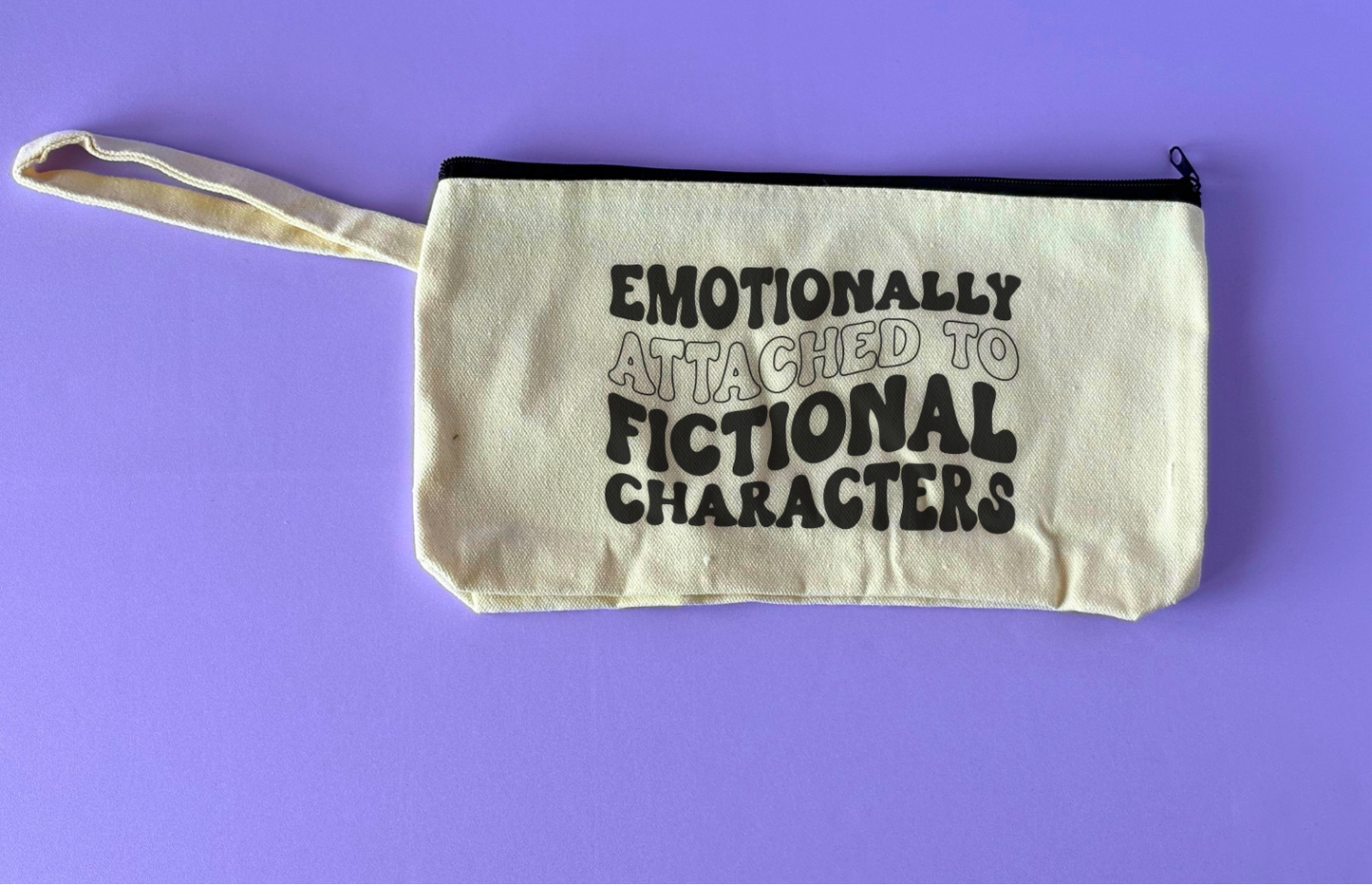 Bookish Annotation Pouch Bag - Emotionally Attached To Fictional Characters Pouch Bag