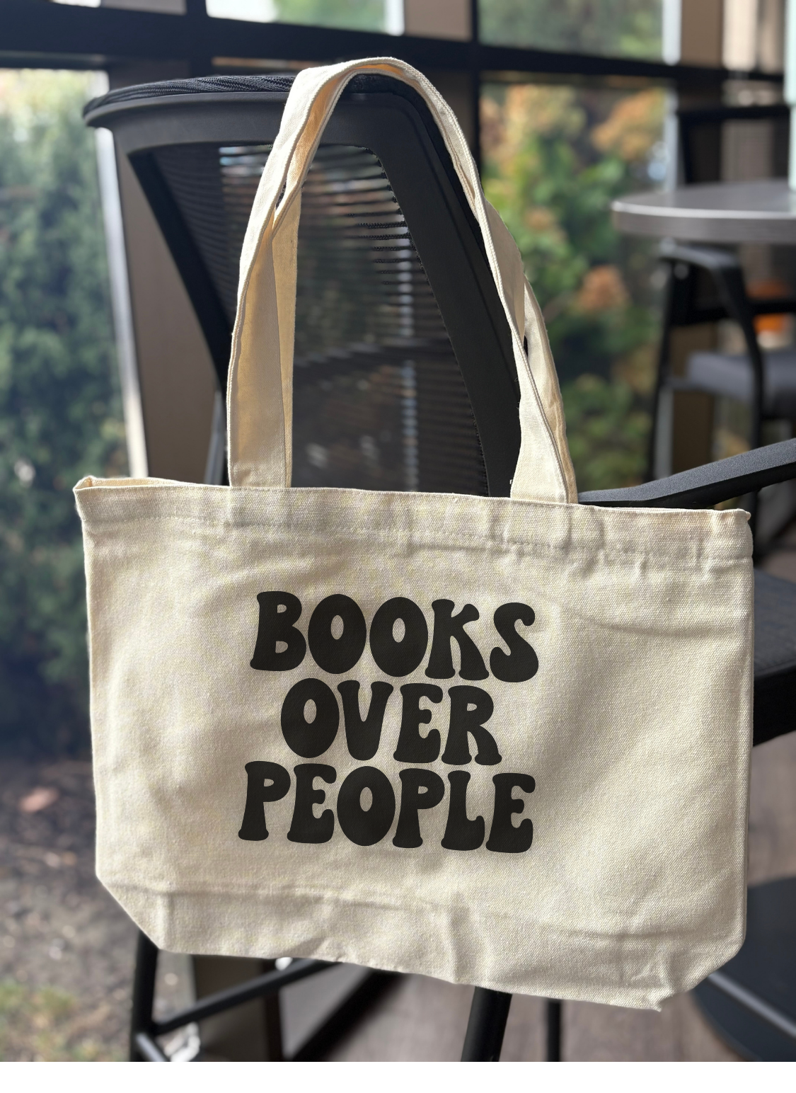 Best bookish tote bags Books Over People Bag