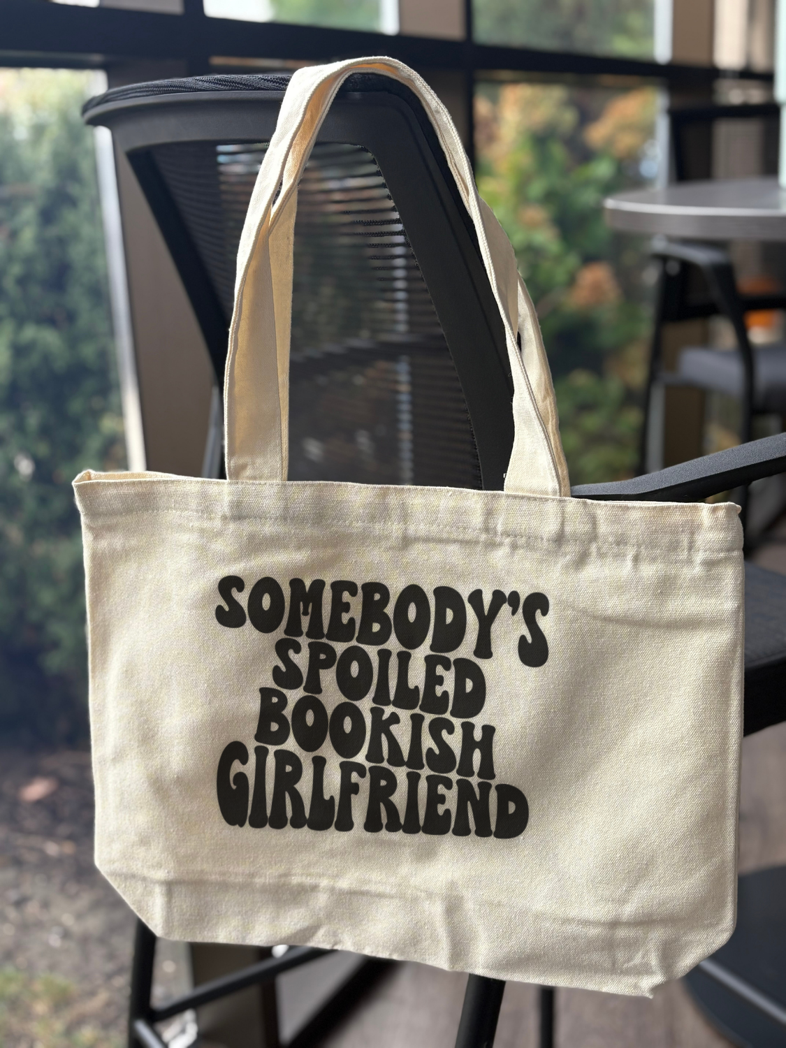 Cute Bookish Tote Bag - Spoiled Bookish Girlfriend Bag