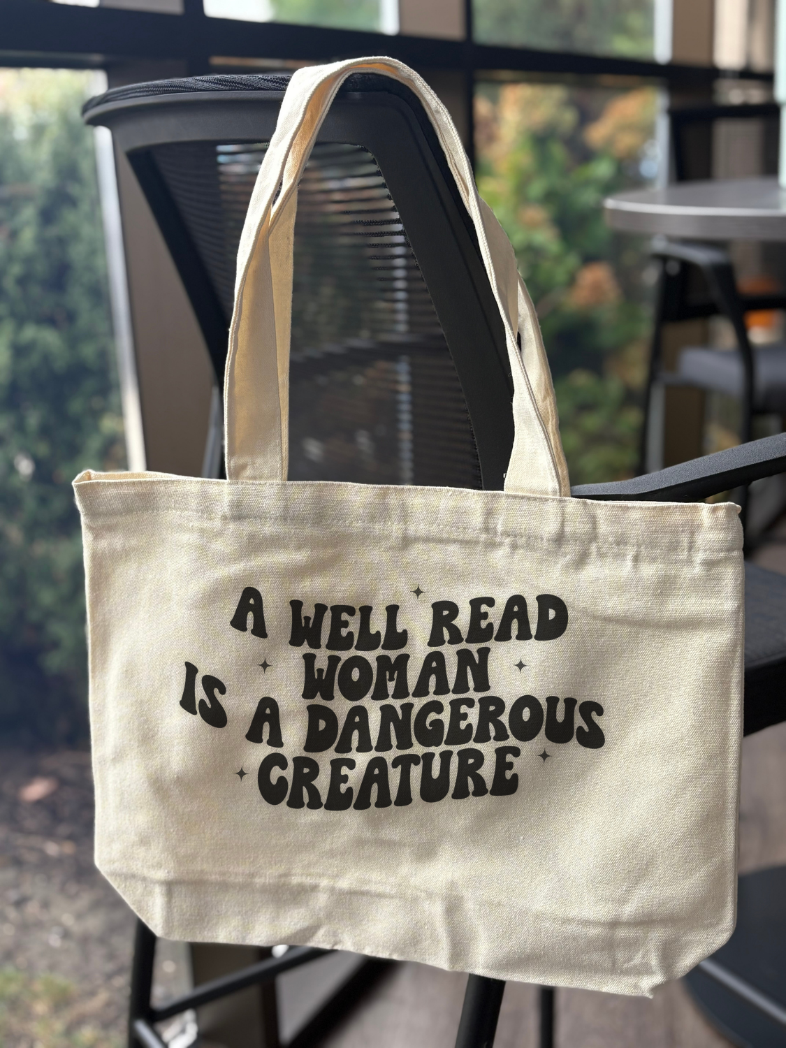 Bookish Canvas Tote Bag - A Well Read Woman Tote